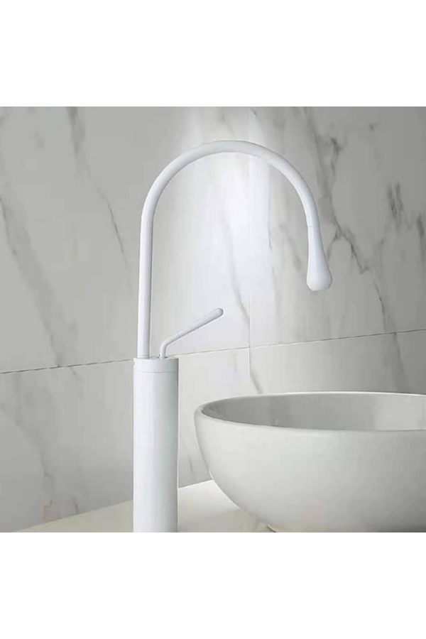 Beyaz Minimal Max Çanak Lavabo Bataryası Beyaz Minimal Max Çanak Lavabo Bataryası