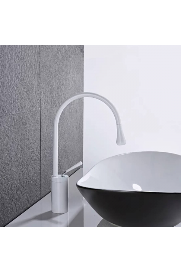 Beyaz Minimal Mid Lavabo Bataryası Beyaz Minimal Mid Lavabo Bataryası
