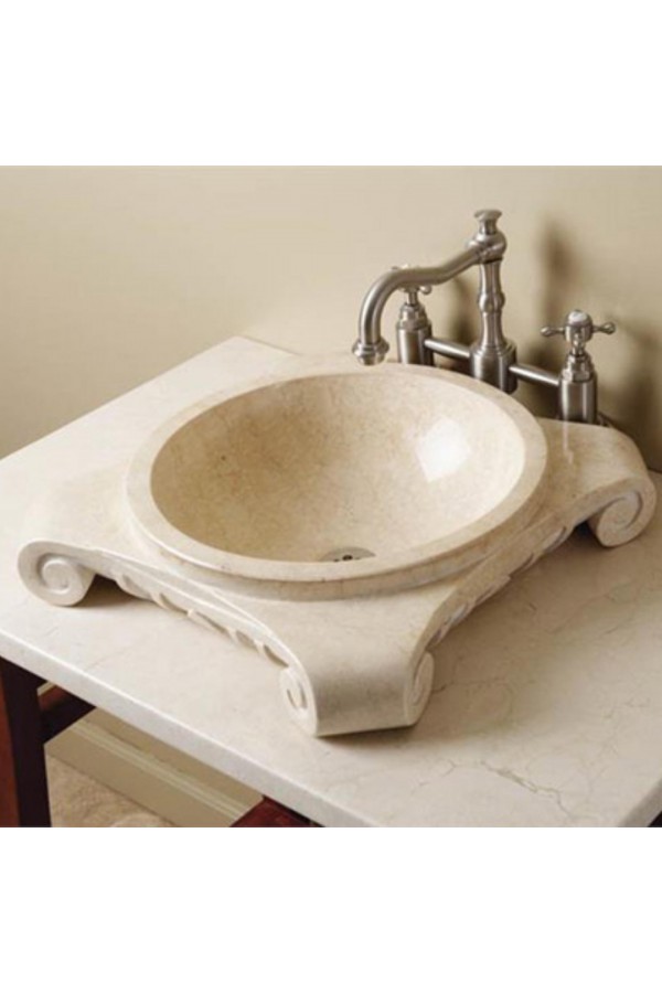 Bej Otantik Mermer Lavabo Bej Otantik Mermer Lavabo