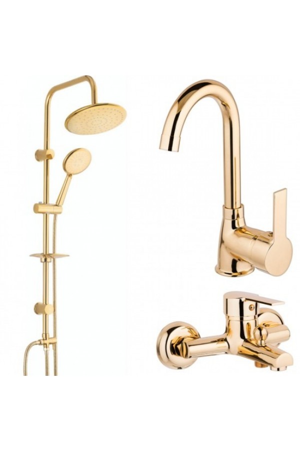 Altın Raund Banyo Seti Altın Raund Banyo Seti