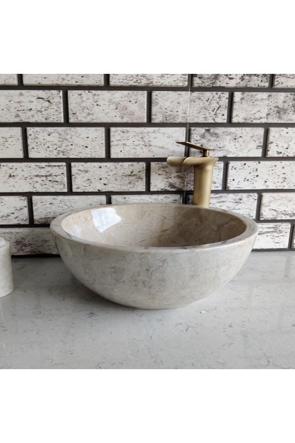 Bej Çanak Mermer Lavabo Bej Çanak Mermer Lavabo