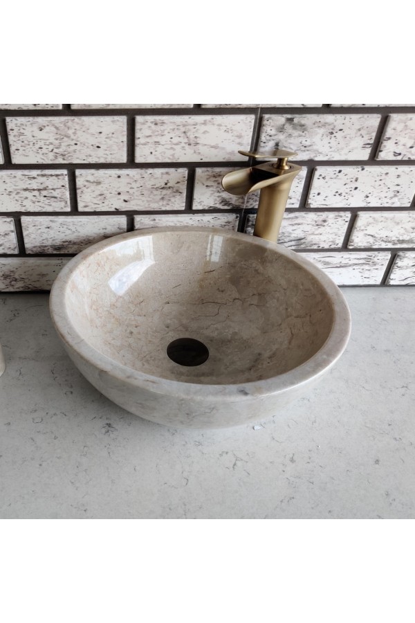 Bej Çanak Mermer Lavabo Bej Çanak Mermer Lavabo