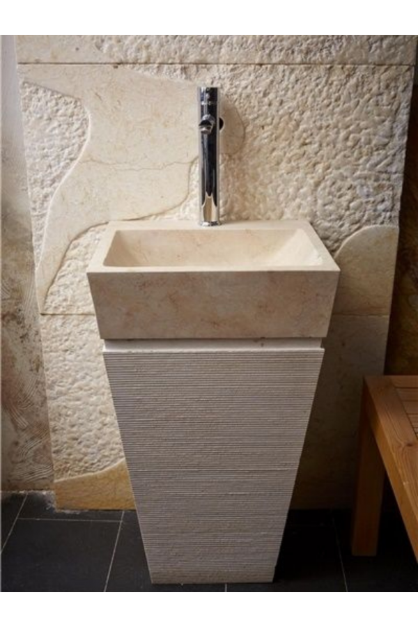 Bej Kare Dikey Lavabo Bej Kare Dikey Lavabo