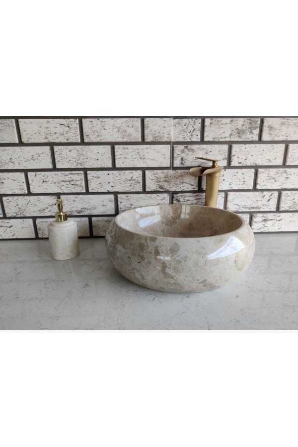 Bej Teker Mermer Lavabo Bej Teker Mermer Lavabo