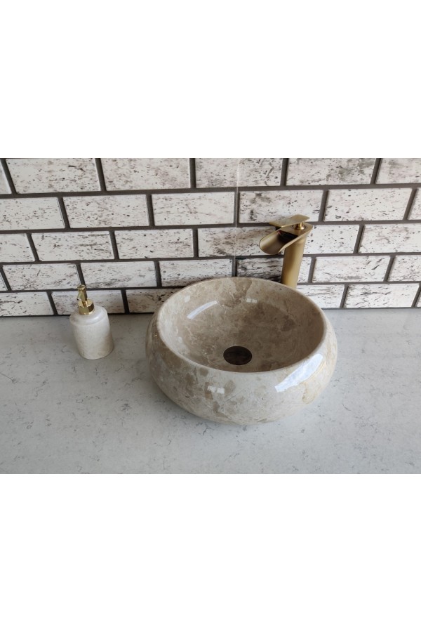 Bej Teker Mermer Lavabo Bej Teker Mermer Lavabo