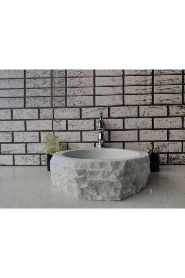 Beyaz Altıgen Mermer Lavabo Beyaz Altıgen Mermer Lavabo