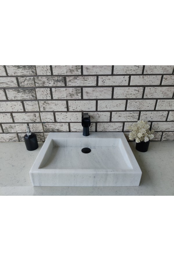 Beyaz Bevel Mermer Lavabo Beyaz Bevel Mermer Lavabo