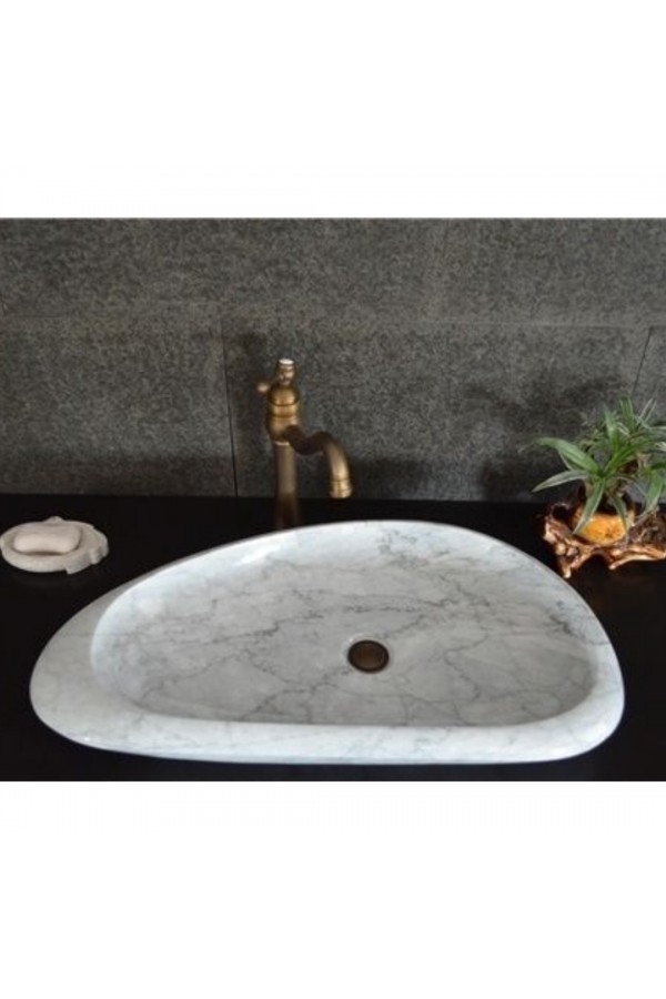 Beyaz Elipse Mermer Lavabo Beyaz Elipse Mermer Lavabo