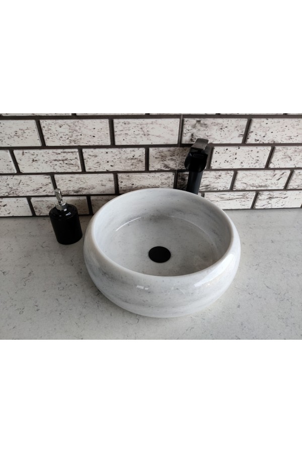 Beyaz Teker Mermer Lavabo Beyaz Teker Mermer Lavabo