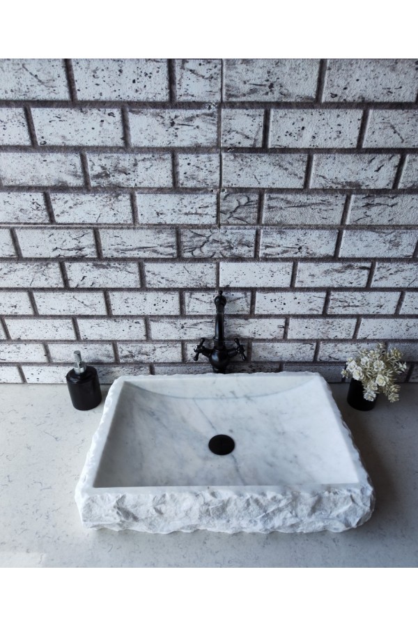 Beyaz Yay Patlatma Mermer Lavabo Beyaz Yay Patlatma Mermer Lavabo