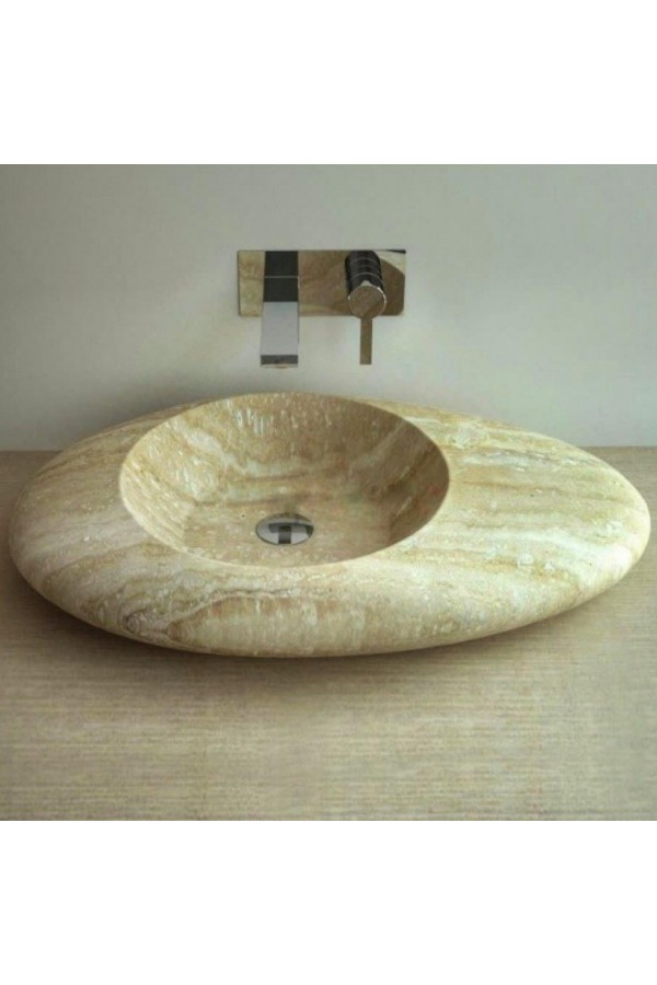 Traverten Broad Çakıl Taşı Lavabo Traverten Broad Çakıl Taşı Lavabo