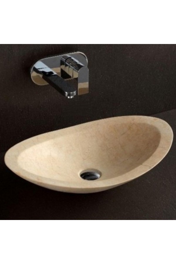Bej Elips Mermer Lavabo Bej Elips Mermer Lavabo