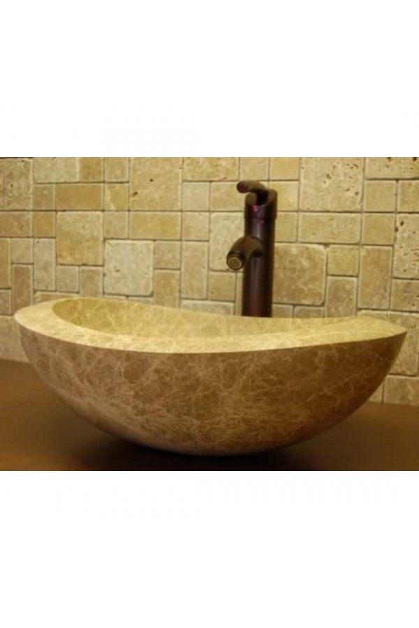 Emperador Oval Mermer Lavabo Emperador Oval Mermer Lavabo