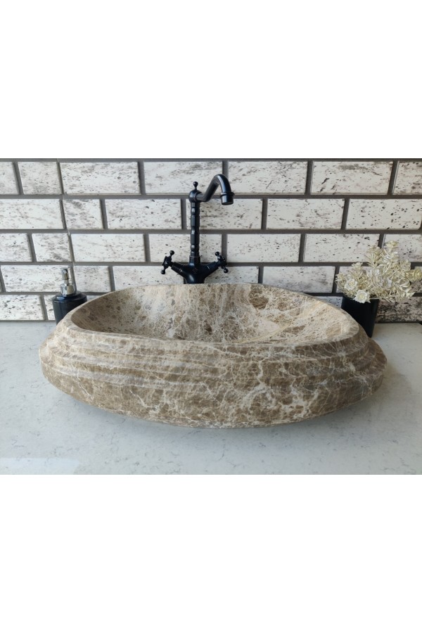 Emparador Step Elips Mermer Lavabo Emparador Step Elips Mermer Lavabo