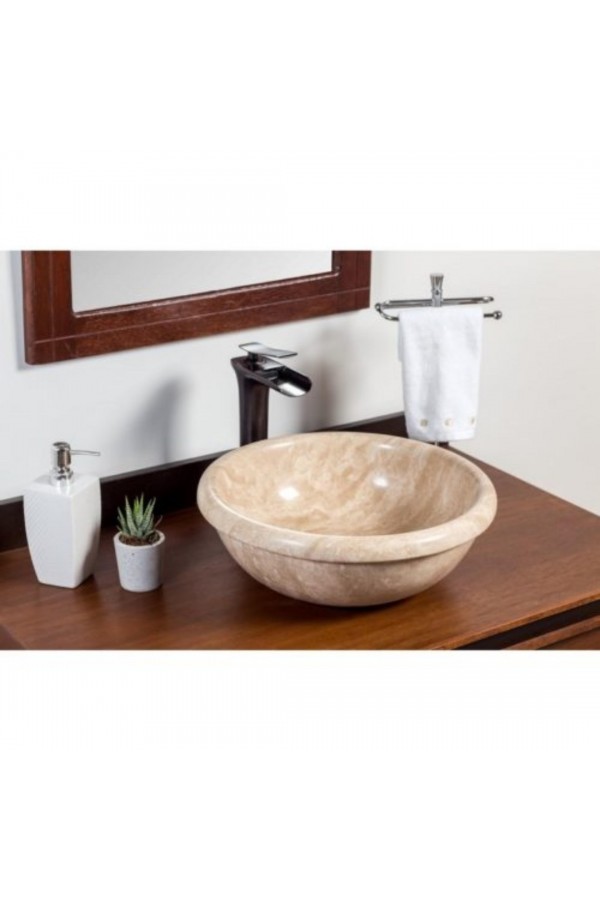 Traverten Gear Yuvarlak Mermer Lavabo Traverten Gear Yuvarlak Mermer Lavabo