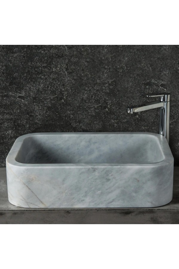 Gri Köşeli Mermer Lavabo Gri Köşeli Mermer Lavabo