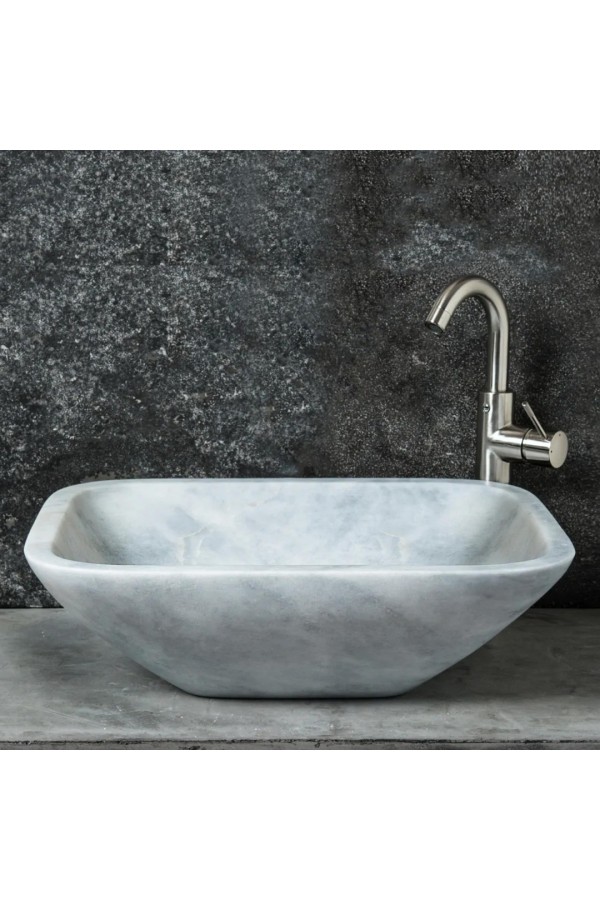 Gri Deep Köşeli Mermer Lavabo Gri Deep Köşeli Mermer Lavabo