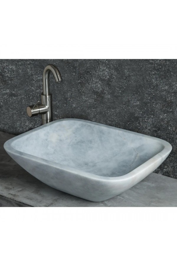 Gri Deep Köşeli Mermer Lavabo Gri Deep Köşeli Mermer Lavabo