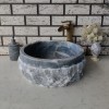 Gri Natural Patlatma Mermer Lavabo