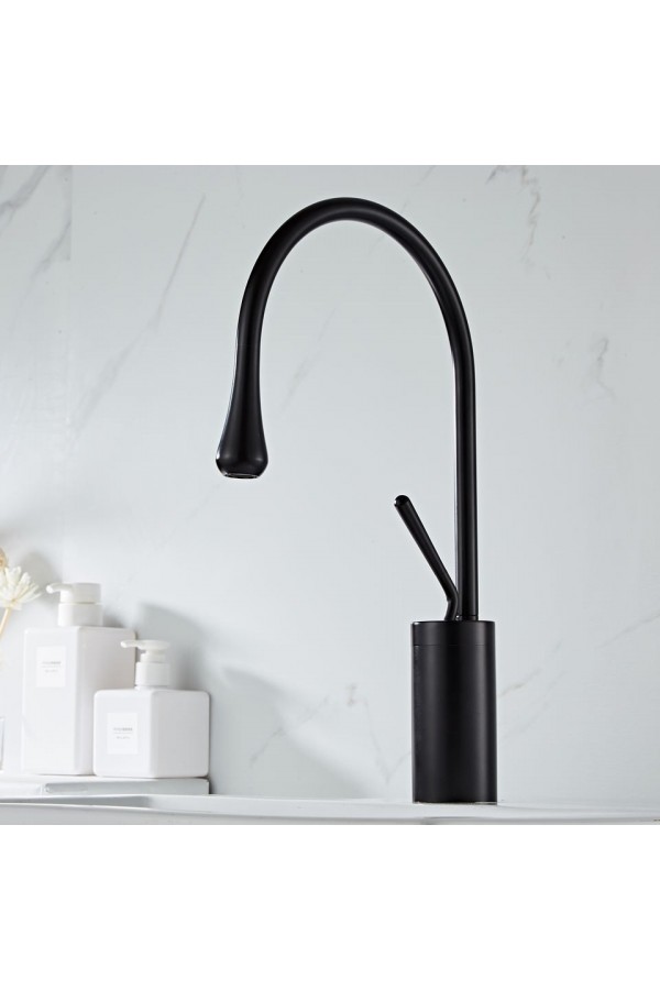 Siyah Minimal Mid Lavabo Bataryası Siyah Minimal Mid Lavabo Bataryası