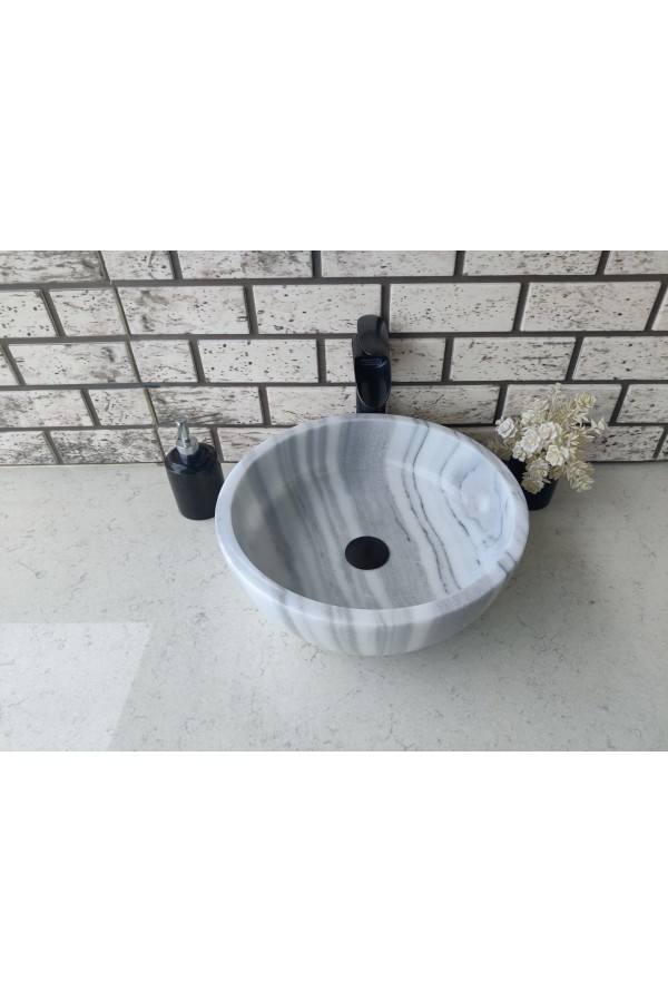 Lined Çanak Mermer Lavabo Lined Çanak Mermer Lavabo