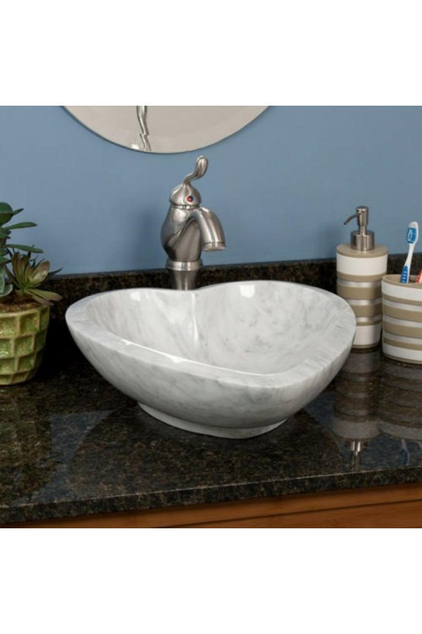 Beyaz Kalp Mermer Lavabo Beyaz Kalp Mermer Lavabo