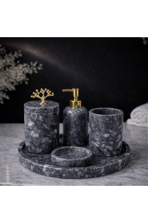 Karaca 5'li Mermer Banyo Seti