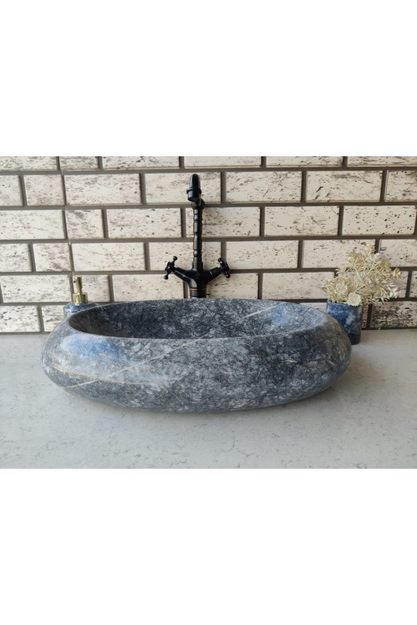 Karaca Siyahı Elips Mermer Lavabo Karaca Siyahı Elips Mermer Lavabo
