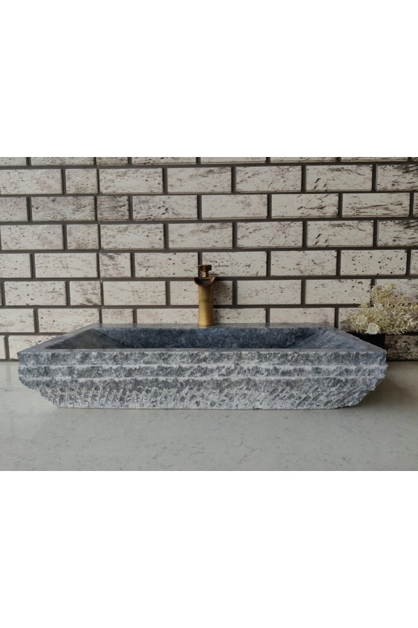 Karaca Siyahı Yay Patlatma Mermer Lavabo Karaca Siyahı Yay Patlatma Mermer Lavabo