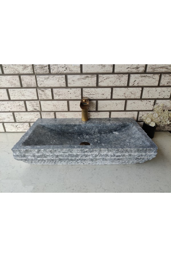 Karaca Siyahı Yay Patlatma Mermer Lavabo Karaca Siyahı Yay Patlatma Mermer Lavabo