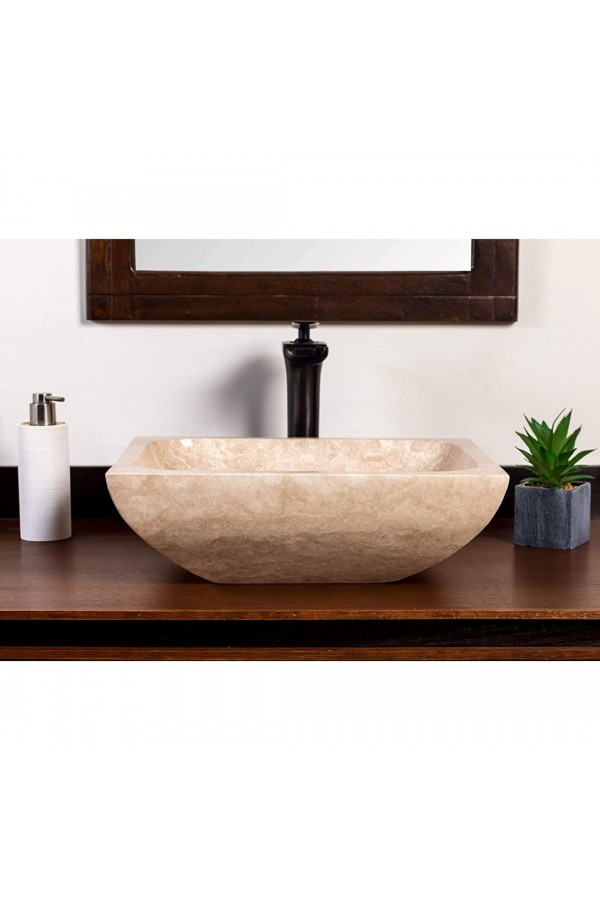Traverten Deep Elips Mermer Lavabo Traverten Deep Elips Mermer Lavabo