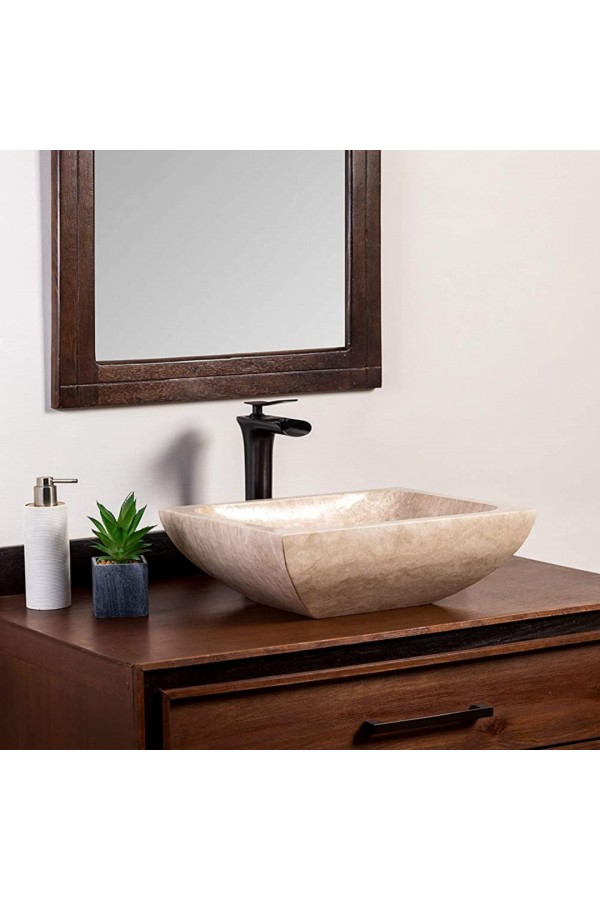 Traverten Deep Elips Mermer Lavabo Traverten Deep Elips Mermer Lavabo