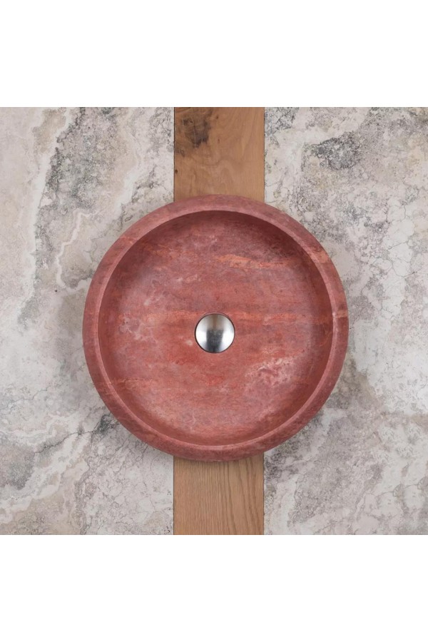 Traverten Red Pahlı Mermer Lavabo Traverten Red Pahlı Mermer Lavabo