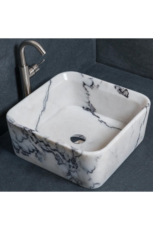 Leylak Kara Pahlı Mermer Lavabo Leylak Kara Pahlı Mermer Lavabo
