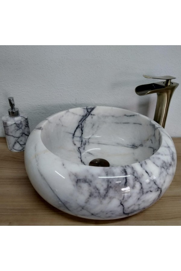 Leylak Teker Mermer Lavabo Leylak Teker Mermer Lavabo