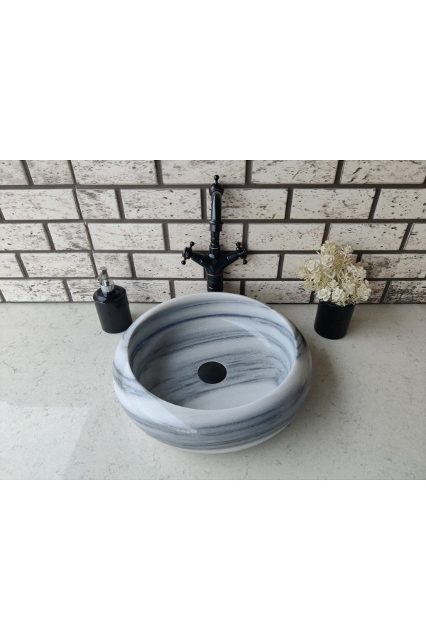 Lined Teker Mermer Lavabo Lined Teker Mermer Lavabo