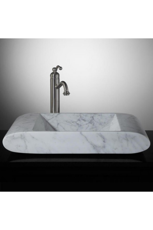 Beyaz Half Silindir Mermer Lavabo Beyaz Half Silindir Mermer Lavabo
