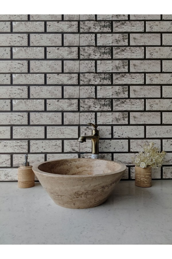 Noche Traverten Külah Mermer Lavabo Noche Traverten Külah Mermer Lavabo