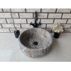 Silver Ducted Mermer Lavabo