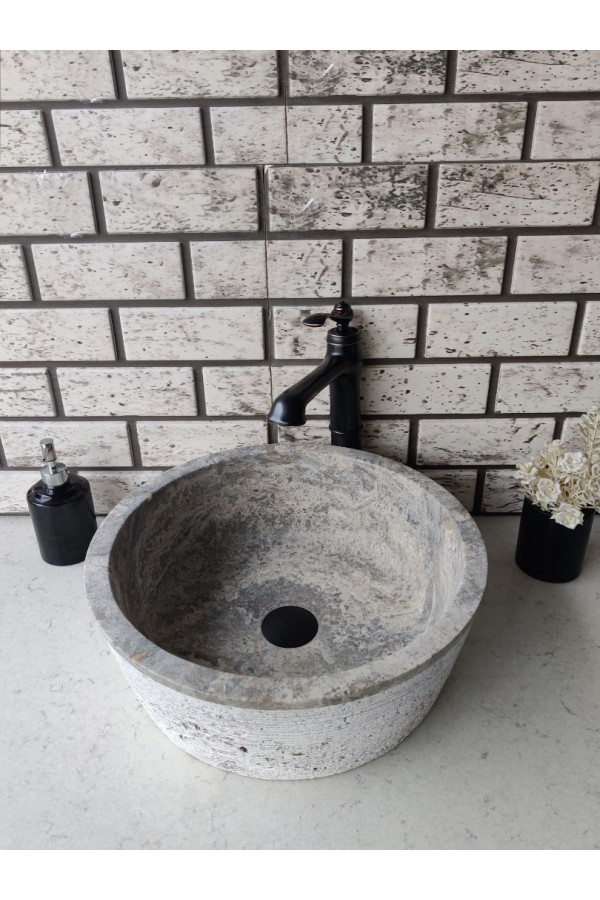 Silver Silindir Draw Mermer Lavabo Silver Silindir Draw Mermer Lavabo