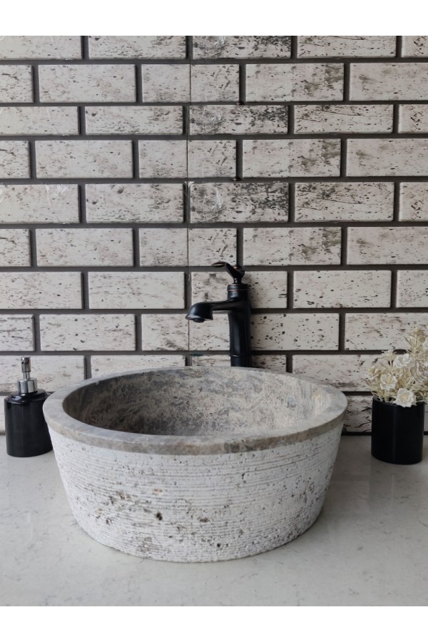 Silver Silindir Draw Mermer Lavabo Silver Silindir Draw Mermer Lavabo