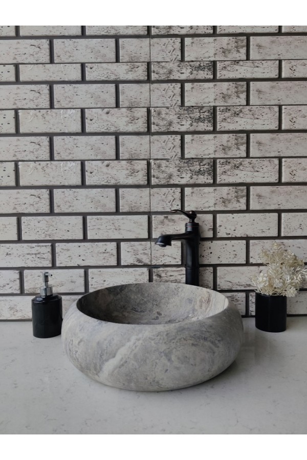 Silver Teker Mermer Lavabo Silver Teker Mermer Lavabo