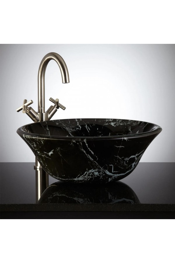 Toros Siyahı Oval Mermer Lavabo Toros Siyahı Oval Mermer Lavabo