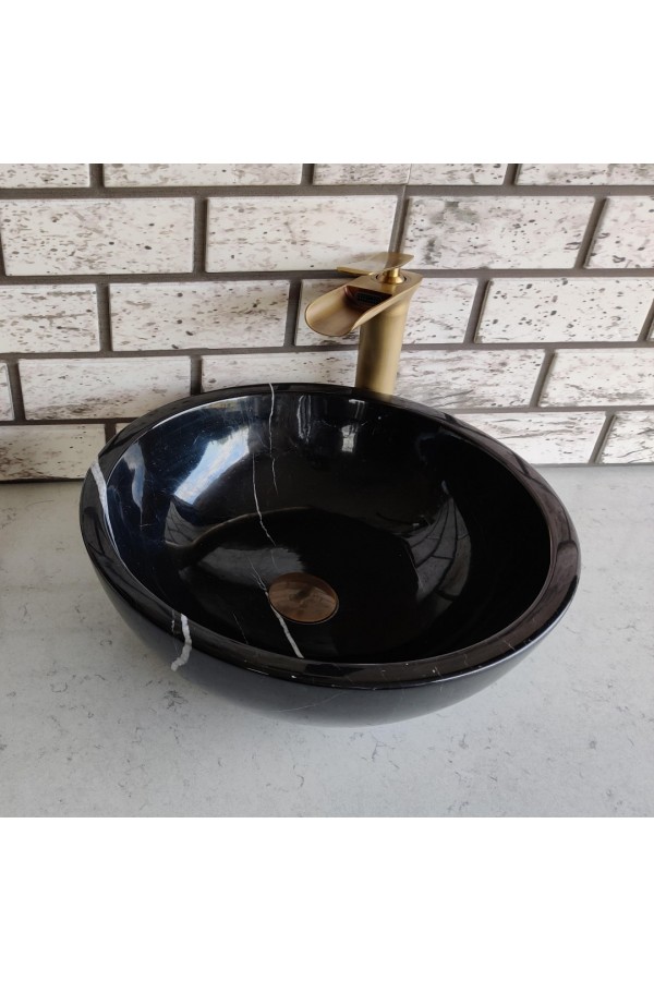 Toros Siyah Çanak Mermer Lavabo Toros Siyah Çanak Mermer Lavabo