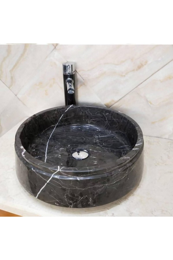 Toros Siyahı Fuga Mermer Lavabo Toros Siyahı Fuga Mermer Lavabo
