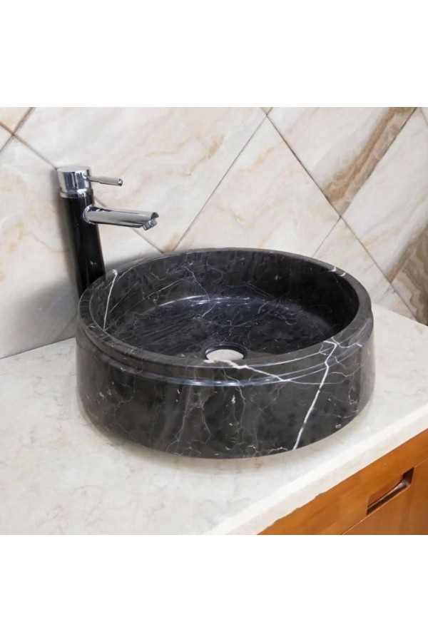 Toros Siyahı Fuga Mermer Lavabo Toros Siyahı Fuga Mermer Lavabo