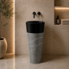 Toros Siyah Külah Dikey Lavabo