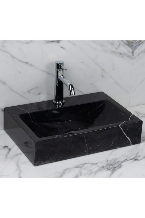 Toros Siyahı Yay Mermer Lavabo Toros Siyahı Yay Mermer Lavabo