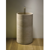 Traverten Silindir Dikey Lavabo