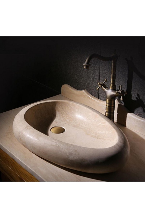 Traverten Çakıl Taşı Lavabo Traverten Çakıl Taşı Lavabo